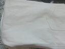JRET牛仔裤女加厚老爹裤2025新款高腰显瘦米白色裤子宽松哈伦裤女 米白-白色绒 L [建议106-116斤] 实拍图