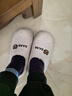 猎瑞防水棉拖鞋女士冬季包跟外穿厚底居家室内月子鞋加绒厚底保暖棉鞋 白色38-39【建议37-38】 实拍图