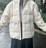 安踏（ANTA）速暖羽绒服丨四防保暖鸭绒外套女冬季宽松休闲运动棉服面包服上衣 香草米白-2 S (女160) 实拍图