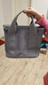 摩奇奥（MOQO）千层包女士帆布包手提包多隔层小包包妈咪外出手拎包袋子 灰色 【小】手提 实拍图