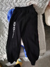罗蒙儿童裤子男童冬款儿童运动裤束脚卫裤校裤女童校园裤子黑薄绒120 实拍图