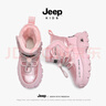 JEEP吉普儿童雪地靴冬季加绒加厚大棉棉鞋女童秋冬马丁靴 粉色26 实拍图
