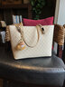 IT MANCLACYK轻奢真皮女士单肩大包包2025韩版春夏新款时尚百搭大容量托特包潮 米白色（精美礼盒套装） 大包 实拍图