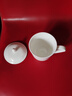 錦鳯纯白陶瓷茶杯会议杯带盖水杯陶瓷杯子泡茶杯可定制刻字宴会杯 实拍图