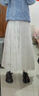 九寸阳光旗袍内搭衬裙半身裙蕾丝网纱松紧复古旗袍搭配打底遮胯显瘦长裙子 白色 常规 均码 （推荐体重120斤内） 实拍图