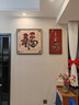 新中式餐厅装饰画双联现代简约客厅背景墙挂画福字高级感饭厅壁画 福禄吉祥 50*50+25*50优质画板 实拍图