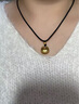 中国黄金（CHINA GOLD）黄金吊坠男女款足金小胖福金坨坨平安金锁项链情人节礼物婴儿满月 【今/次日达】胖福金坨+金珠【黑绳】约0.5g 实拍图