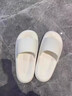 红豆静音拖鞋女士夏季外穿2026新款室内家居浴室防滑eva凉拖男踩屎感 米白 38-39 适合37-38（内长240mm） 实拍图
