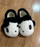 朴西儿童棉拖鞋女童冬季亲子宝宝拖鞋女款包跟室内加绒保暖儿童棉鞋 熊猫黑 34 【220mm】 实拍图