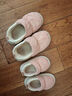 儿童棉拖鞋冬季包跟防水防滑小孩男女童拖鞋秋冬加绒保暖宝宝棉鞋 布粉色【小白底3.0CM】 34 -35码【内长21CM】 实拍图