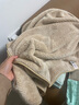 洁丽雅（Grace）菠萝格浴巾女可裹家用吸水速干情侣男大人毛浴巾140*70cm 浅咖色 实拍图
