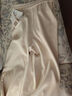三彩【宋轶同款】冬款加绒保暖休闲长裤高腰松紧直筒裤宽松女 米白色 L 165/72A 实拍图