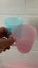 茶花漱口杯家用刷牙杯简约情侣儿童牙刷杯洗漱杯牙缸 【2个装-420ml】粉+蓝 实拍图