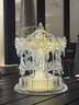 旋转木马音乐盒八音盒创意生日礼物送女生闺蜜女孩轻奢摆件装饰品 大号旋转木马游乐场 实拍图