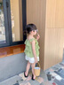 G.duck童装女童夏装套装儿童衣服夏天花朵吊带上衣休闲装女宝宝运动装夏 蕾丝花苞绿色 100 尺码2~3岁【 90-100cm】cm 实拍图