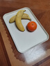 托盘长方形水果托盘茶盘家用果盘早餐盘收纳盘客厅零食盘 北欧风-米白色大号 实拍图