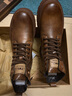 公牛世家马丁靴男鞋真皮2025秋冬季新款英伦复古厚底增高工装靴子 红棕 40 实拍图