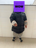 保姆鹅  儿童羽绒服宝宝中长款护脸加厚鸭绒外套防风保暖童装冬装 海军蓝 100 实拍图