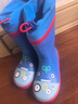 lemonkid儿童雨鞋高筒女童男孩防水防滑橡胶雨靴学生水鞋 蓝色机器人 27 实拍图