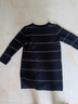 SXA香港潮牌小个子长袖针织连衣裙女2024秋冬新款撞色条纹打底毛衣裙 藏蓝 M 实拍图