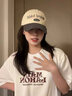 啄木鸟美式复古拼色四季棒球帽女大头围显脸小加大加深宽帽檐鸭舌帽子潮 灰色 均码 实拍图