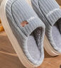 冬季棉拖鞋男居家防滑加厚毛绒保暖女士棉拖鞋2025新款情侣拖鞋女 灰色 44-45 【适合42-43的脚】 实拍图