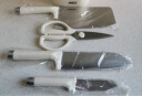 爱仕达（ASD）刀具套装 不锈钢厨房家用高颜值切片刀多用菜刀剪水果刀收纳刀座 米白色含随意插刀座 5件套 实拍图