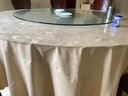 领格餐桌布防水防烫防油免洗圆形桌布酒店饭店餐厅圆桌PU婚庆台布PVC 月季香槟 2.2m圆-整张（建议1.8m内桌用） 实拍图