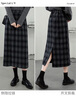 丝柏舍格子半身裙2025秋装新款女装高腰显瘦开叉中长裙 实拍图