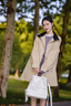 欧时纳（JUST STAR）【赵昭仪同款】菱格双肩包女款2025年新款通勤轻便旅行背包书包女 栀子白中号（可放11寸平板） 实拍图