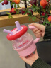 览萌女士玻璃杯高颜值透明带把手咖啡杯大容量耐热茶水分离吸管泡茶杯 亮黄色+带把手+茶漏球 700ml 晒单实拍图