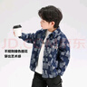 左西男童牛仔衬衫外套薄2025新款儿童春秋装上衣男孩衣服 牛仔色 130 实拍图