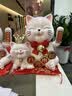 十号公馆招财猫摆件自动招手2026新款办公室前台店铺收银台装饰新开业礼物 【带红色垫子】八方来财红 长28宽20高28厘米 实拍图