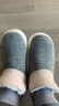 猫力冬季棉拖鞋男士新款居家户外穿防滑毛绒情侣厚底加绒保暖雪地靴 咖色 42-43 适合41-42【内长260mm】 实拍图