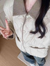 雪中飞轻薄羽绒服女短款2024新款拼接撞色翻领秋冬菱格衬衫领外套 草绿 M (160) 实拍图