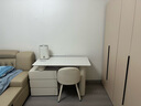 左客左家岩板书桌轻奢现代简约奶油风家用书房学习桌办公桌多功能电脑桌 120cm岩板书桌+椅子 实拍图