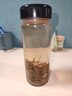 希诺（HEENOOR） 玻璃杯男士大容量单层透明加厚泡茶水杯商务便携家用带盖杯子 珠光黑-带滤网400ml 实拍图