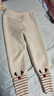 戴维贝拉（DAVE＆BELLA）加绒儿童打底裤弹力女童裤子小童休闲裤冬季新款女宝宝长裤童裤 米色【现货】 120 cm（建议身高110-120cm） 实拍图