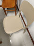 塑料椅子家用加厚北欧餐厅靠背椅餐桌商用餐椅现代简约舒适凳子 加厚款卡其色 4把装 实拍图