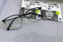 蔡司（ZEISS）镜片近视眼镜框男半框防蓝光辐射可配带散光度数眼睛女钛合金镜架 简约款 黑银 配蔡司视特耐1.56防蓝光 0-600度 实拍图