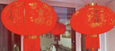 通尚洁大红灯笼大门挂的2026免插电池植绒室外阳台新年春节结婚装饰品 【一对】100#全家福+遥控电池灯 实拍图