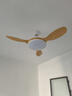 奥克斯吸顶风扇灯2025新款客厅餐厅家用大风力吊扇带电扇一体的吊灯 42寸原木色-3档-变光-遥控 实拍图