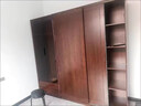 格雅木语黑胡桃木推拉门衣橱茶色玻璃两门带抽带灯组合实木大衣柜卧室家具 实木门推拉衣柜 实拍图