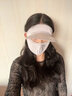 京堂京品 遮全脸夏薄款带帽檐冰丝防晒面罩高颜值防晒口罩女防紫外线夏天  (气质灰)两只装 实拍图