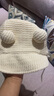 贝娜茜婴儿帽子秋冬季宝宝男新生儿胎帽针织帽毛线帽护耳加厚保暖春秋款 小球-米色【加绒内里】 3-18个月（40-48CM） 实拍图