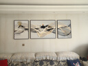 恋之屋 客厅装饰画2026沙发背景墙现代简约三联画客厅挂画大气轻奢壁画 光影交织 I 左右60x80+中间110x80/晶瓷画 实拍图