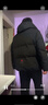 康博男士羽绒服短款国风新潮刺绣加厚保暖青年冬季外套 黑色 190  实拍图