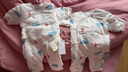 童泰新生婴儿衣服连体衣夹棉秋冬季0-6月初生宝宝纯棉加厚哈衣爬服 蓝色云朵 52cm (建议0-2个月身高50-55cm) 实拍图