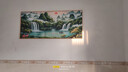 农村中堂山水挂画2025新款客厅装饰风景沙发背景墙壁流水生财字画 山水聚财 140*60晶瓷画+铝合金黑框 顺丰入户上门 实拍图