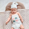 新生婴儿肚围护肚子防着凉夏季薄款初生0一6月宝宝半背一体式肚兜 不卷边不勒腹蓝黄白半背3条装 均码 0-1岁 实拍图